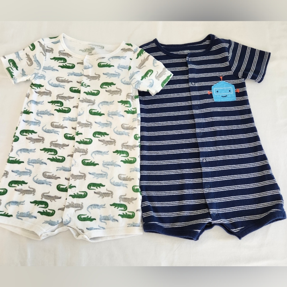 3/$15 - 2 Simple Joys by Carter's 1-pc Rompers